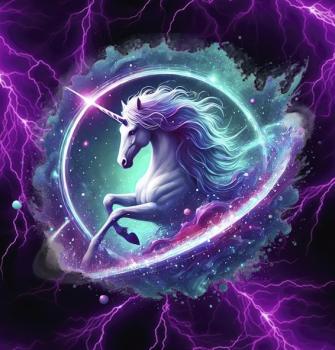 Galaxy - Einhorn 70cm - BIO French Terry